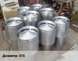 Дефлектор дымохода 315, круглый, пластиковый,турбодефлектор,ЦАГИ, шт цена от 4010 Тг / шт, где купить, условия доставки в Уральске и Западно-Казахстанской области